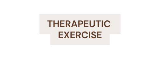 THERAPEUTIC EXERCISE