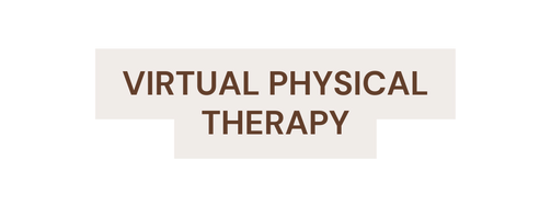 VIRTUAL PHYSICAL THERAPY